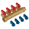 VIEIR Коллектор VR714 с шар. кранами, без цанг 3/4"х1/2", 4 выхода