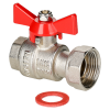 VALTEC Кран шаровой с накидной гайкой 3/4" вн.-вн., бабочка, BASE