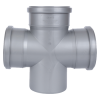 СИНИКОН Крестовина одноплоскостная ПП D110х110х110х87° (серая)
