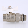 VALTEC Кран шаровой с полусгоном и доп. уплотнением 1/2" вн.-нар., бабочка, BASE