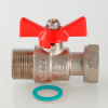 VALTEC Кран шаровой с накидной гайкой 1" вн.-нар., бабочка, BASE