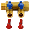 VIEIR Коллектор VR712 с шар. кранами, без цанг 3/4"х1/2", 2 выхода