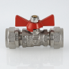 VALTEC Кран шаровой обжимной 16мм., бабочка, BASE