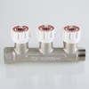 VALTEC Коллектор латунный с регул. вентилями, 3/4"х2 вых. евроконус 1/2", для систем водоснабж.