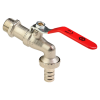 MVI Кран шаровой угловой водоразборный 1/2" нар., рычаг, ГОСТ