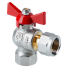 VALTEC Кран шаровой угловой с накидной гайкой 1/2" вн.-вн., бабочка, BASE