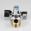 VALTEC Тройник бытовой сшаровым краном 1/2"х3/4"х1/2", вн.-нар.-нар., бабочка