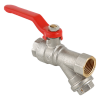 VALTEC COMBI Кран шаровой со встроенным фильтром 1/2" вн.-вн., рычаг