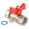 VALTEC Кран шаровый для подключения манометра 1/2" вн.-вн., бабочка