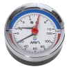 MVI Термоманометр 1/2", аксиальный, 0-6 бар, 0-120°С, D80мм.