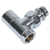 FAR Вентиль запорный угловой 1/2", Вн. / Нар.,с уплотнением EPDM, серебр., 0138