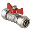 VALTEC Кран шаровой обжимной 16мм., бабочка, BASE