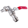 MVI Кран шаровой угловой водоразборный 1/2" нар., рычаг, ГОСТ