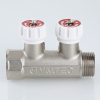 VALTEC Коллектор латунный с регул. вентилями, 1"х3 вых. евроконус 3/4", для систем водоснабж.