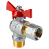 VALTEC Кран шаровой угловой с накидной гайкой 3/4" вн.-нар., бабочка, BASE