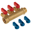 VIEIR Коллектор VR713 с шар. кранами, без цанг 3/4"х1/2", 3 выхода